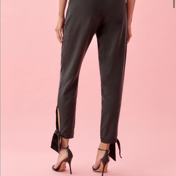 Reformation “Avalon” Paper Bag Pants in Black - Picture 2 of 6